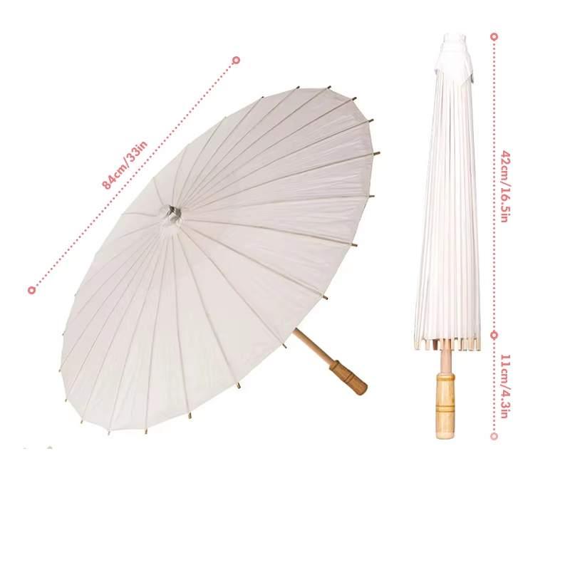 White Paper Parasol Umbrella