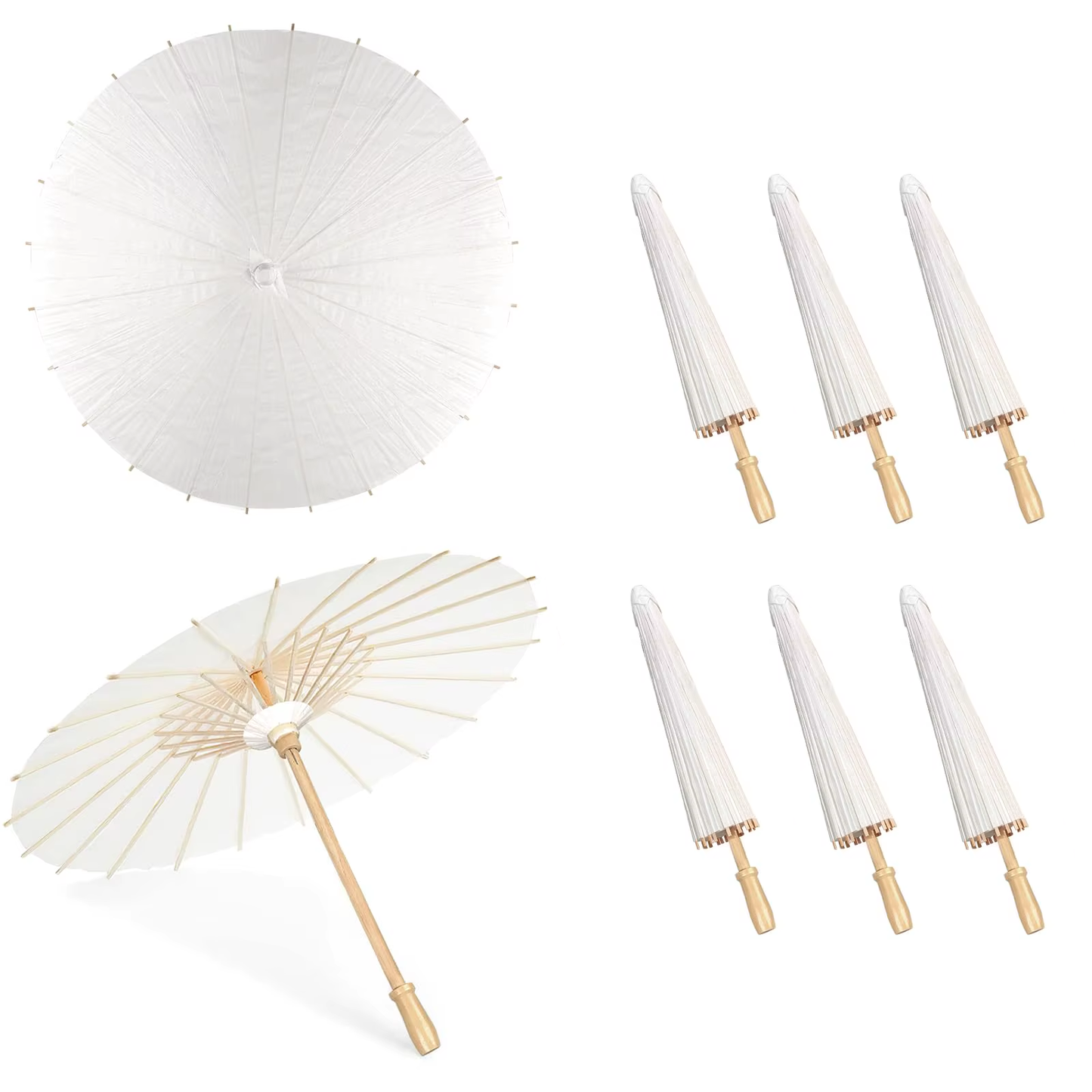 White Paper Parasol Umbrella